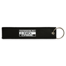 Load image into Gallery viewer, Not a Crime Jet Tag Keychain - black
