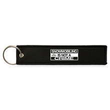 Load image into Gallery viewer, Not a Crime Jet Tag Keychain - black