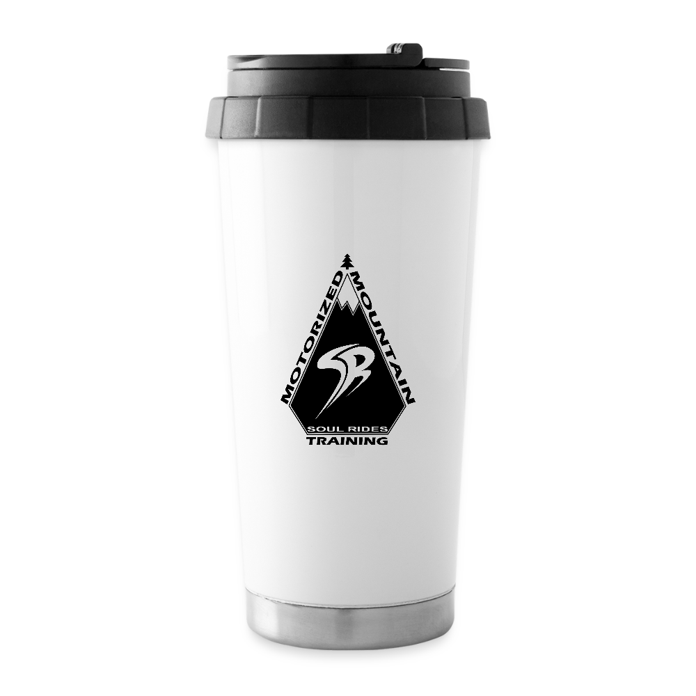 Triangle 16 oz Travel Mug - white