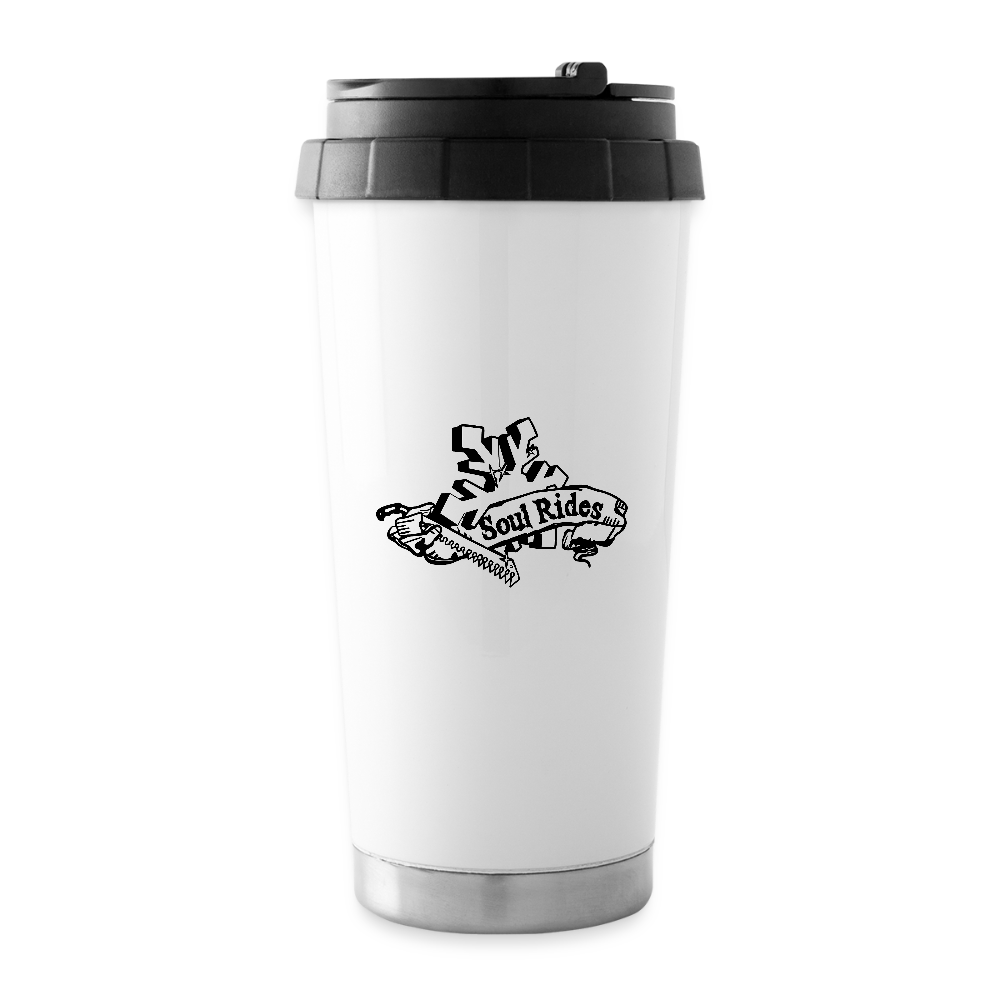 Snow Flake 16 oz Travel Mug - white