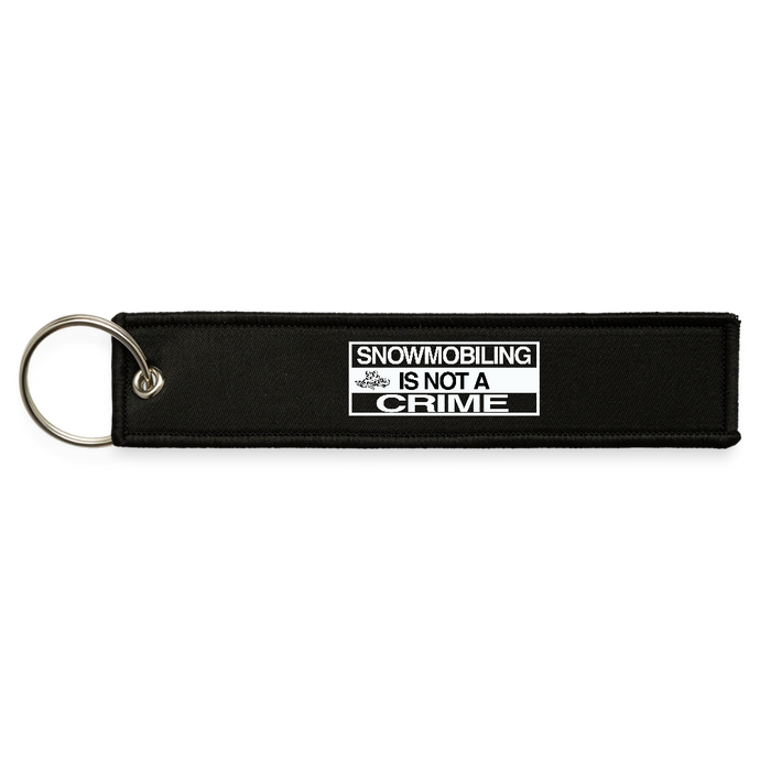 Not a Crime Jet Tag Keychain - black