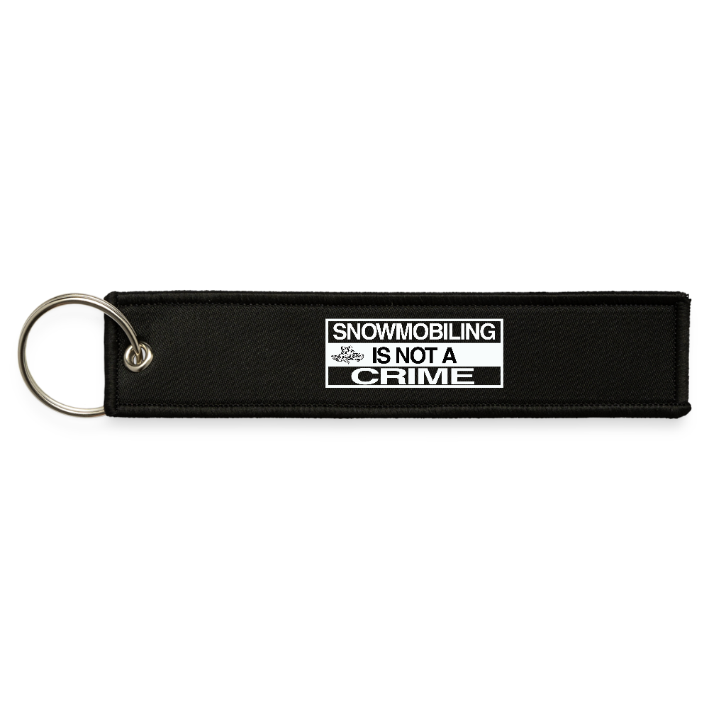 Not a Crime Jet Tag Keychain - black